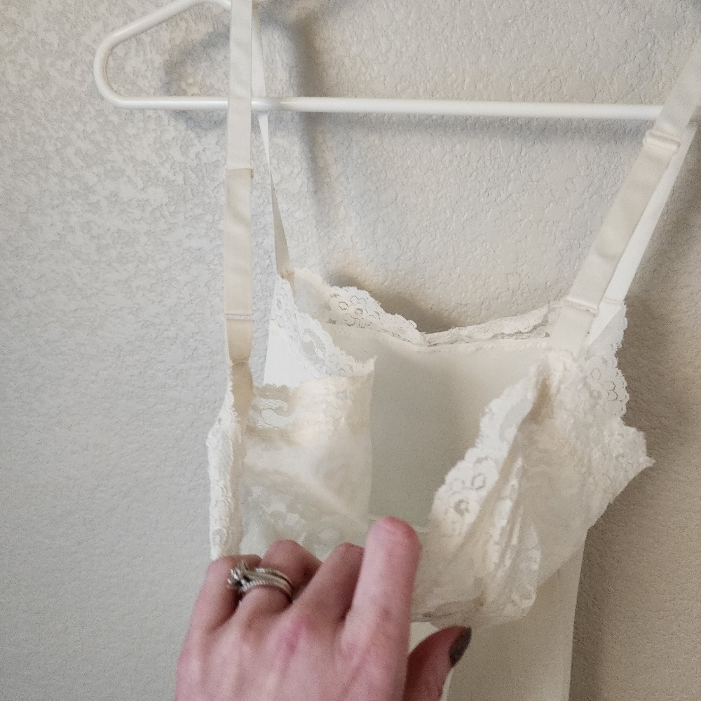 VINTAGE‎ x 60s floral lace slip dress lace trim - Picture 7 of 8